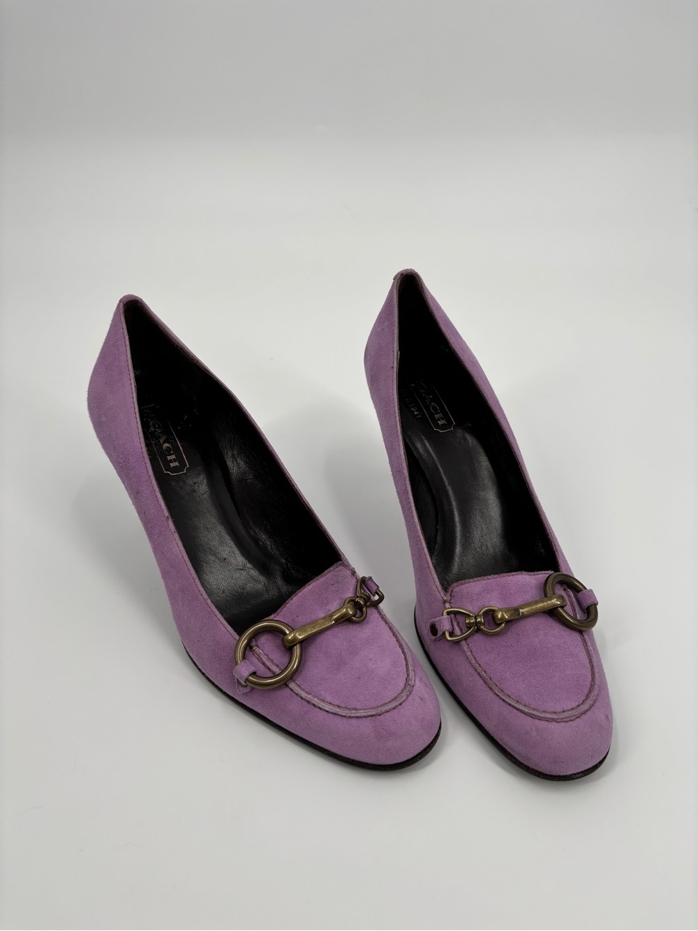 COACH aubry suede y2k heels